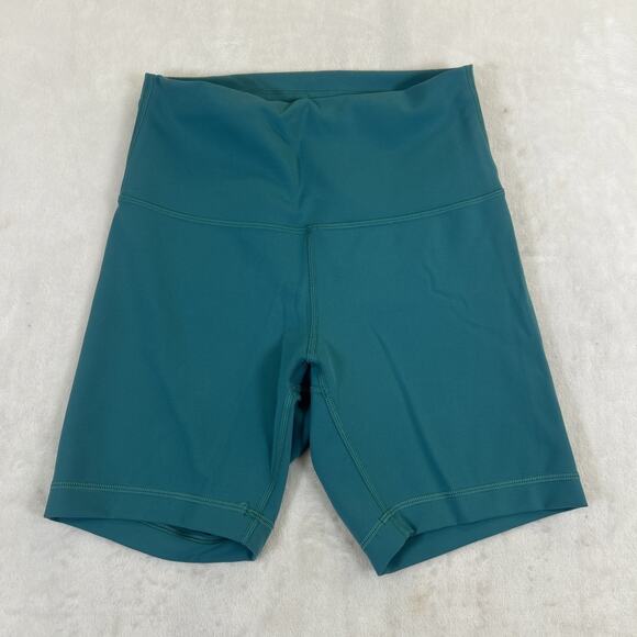 Lululemon Align High Rise Shorts 6" Inseam Women's Size 6 Bike Gym Teal Charity - Picture 1 of 6